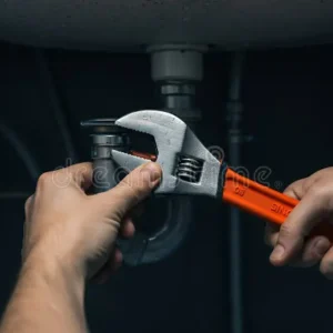 plumber-repairing-sink-drain-pipe-wrench-diy-plumbing-home-repair-plumber-fixes-sink-drain-wrench-diy-plumbing-364017391 Home Repairs